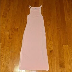 Pink Sleeveless Maxi Dress